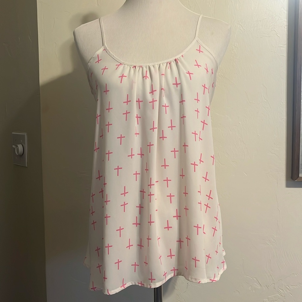 Andrée Sheer Cross Covered Tank